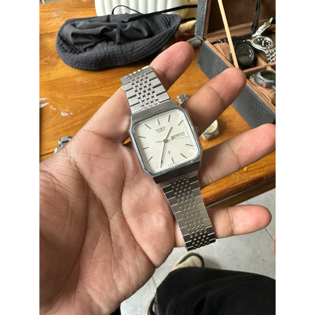 preloved jam tangan casio tank stainless steel rare