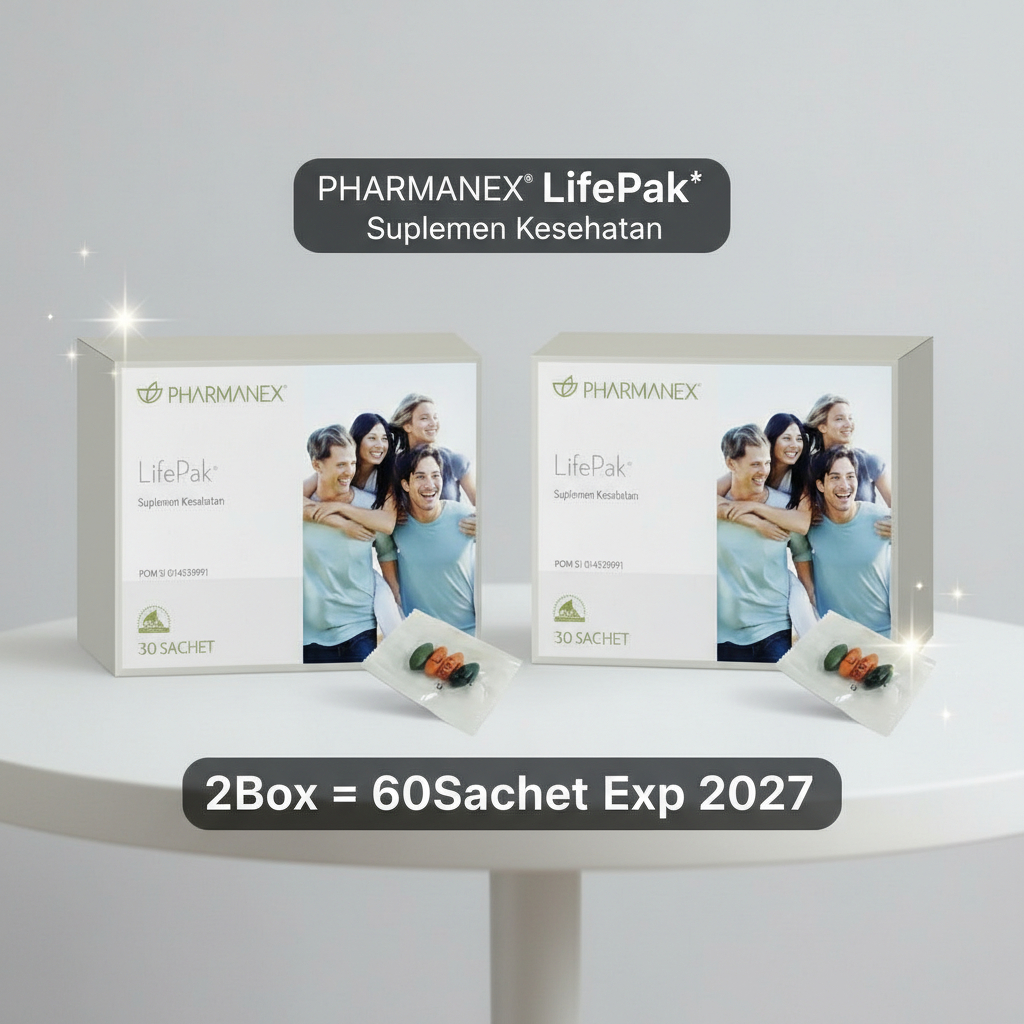 2 Box Suplemen Kesehatan Harian LIFEPAK LIFEPACK  - Nutrisi Lengkap, Mineral, Vitamin ANTIOKSIDAN