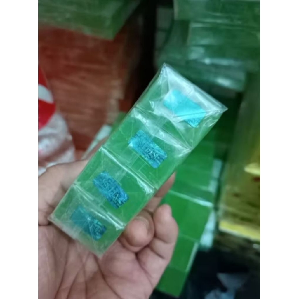 Sabun DHA hijau holo biru