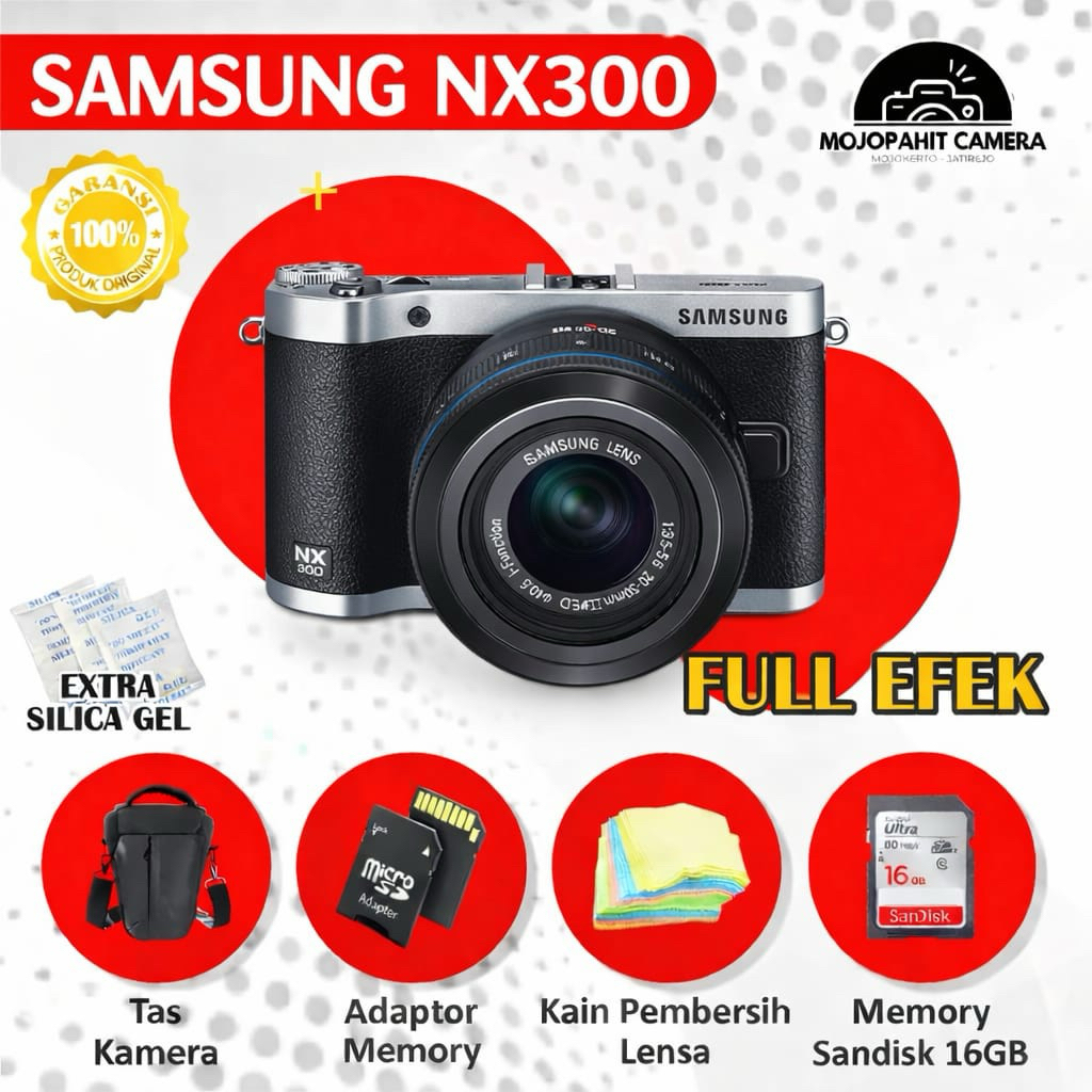 Kamera Samsung NX300 lensa 18-55mm support NFC