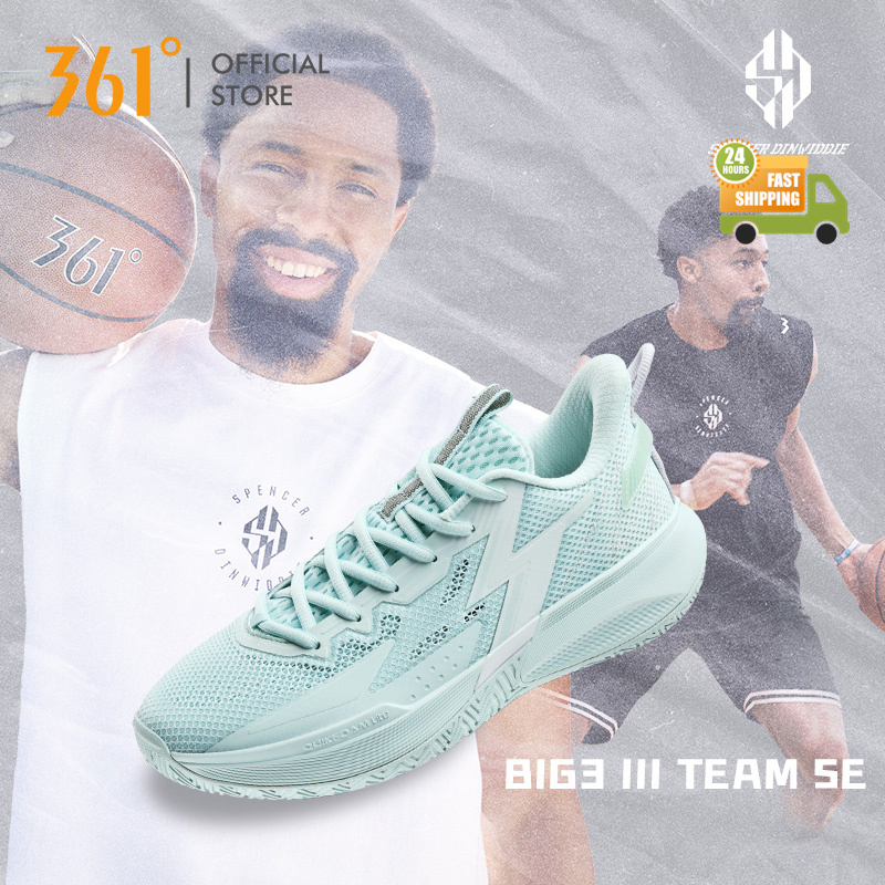 361 Degrees Big3 Team Se Men Basketball Shoes Wear-Resistant Non-Slip Breathable Training | Sepatu t