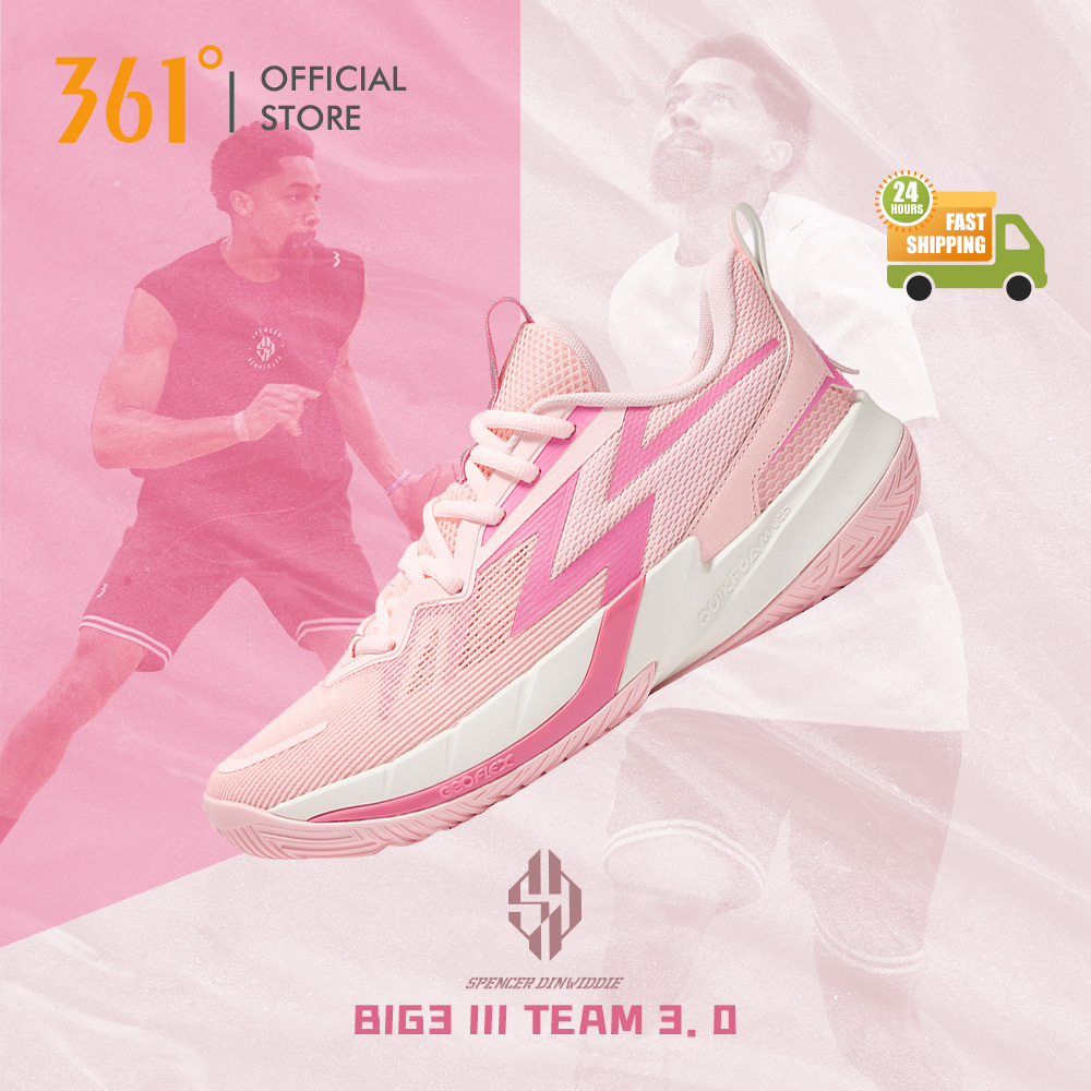 361 Degrees BIG3 Team 3.0  Men Basketball Shoes Wear-Resistant Non-Slip Breathable Training | Sepatu
