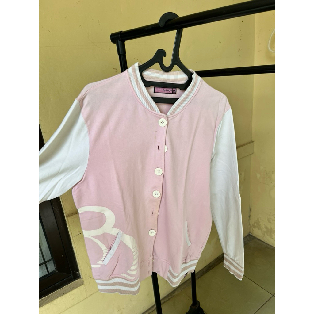 PRELOVED JAKET JUICE GIRLS PinkPutih