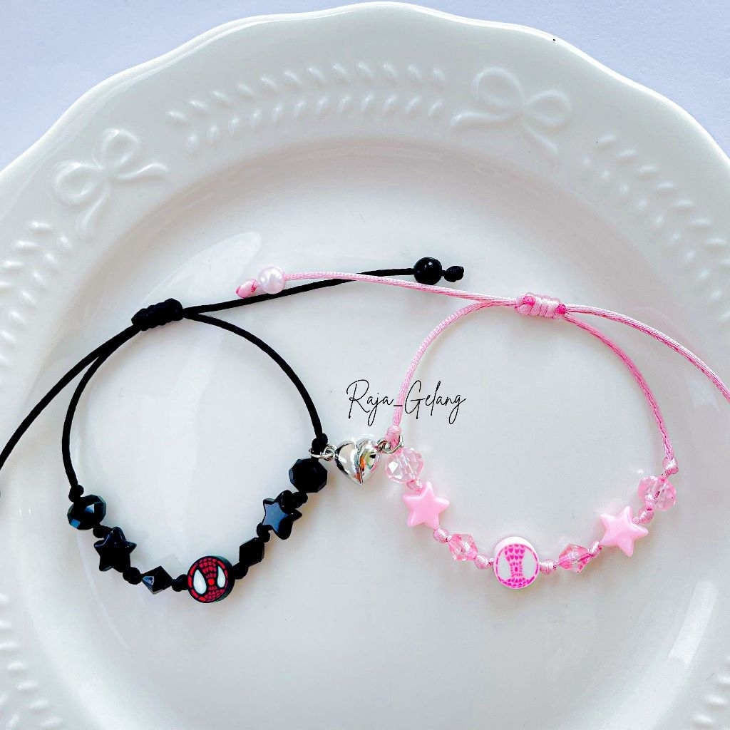 Gelang Couple Pasangan Spiderman Bisa Pilih Satuan Tanpa Magnet