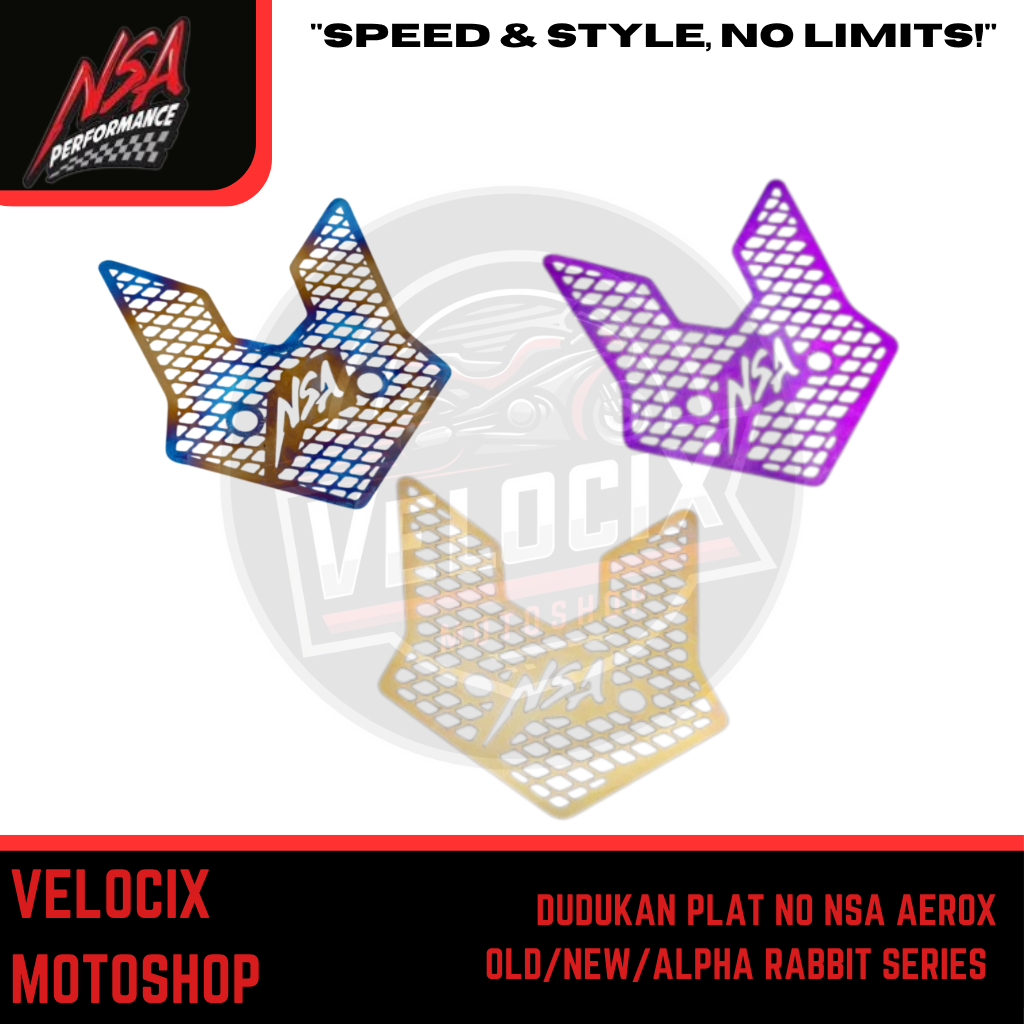 DUDUKAN PLAT NO NSA AEROX OLD/NEW/ALPHA RABBIT SERIES