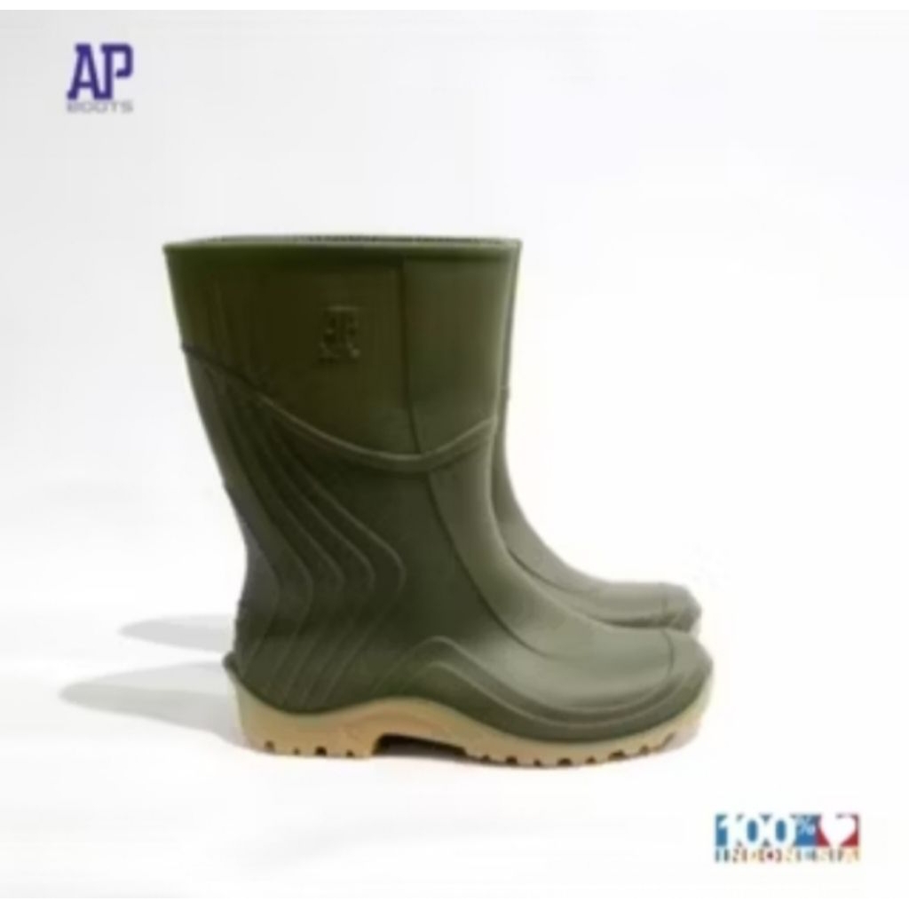 promo SEPATU AP BOOT PRIA WANITA KARET PENDEK SEPATU BOOTS BERKEBUN ANTI SELIP BAHAN PVC