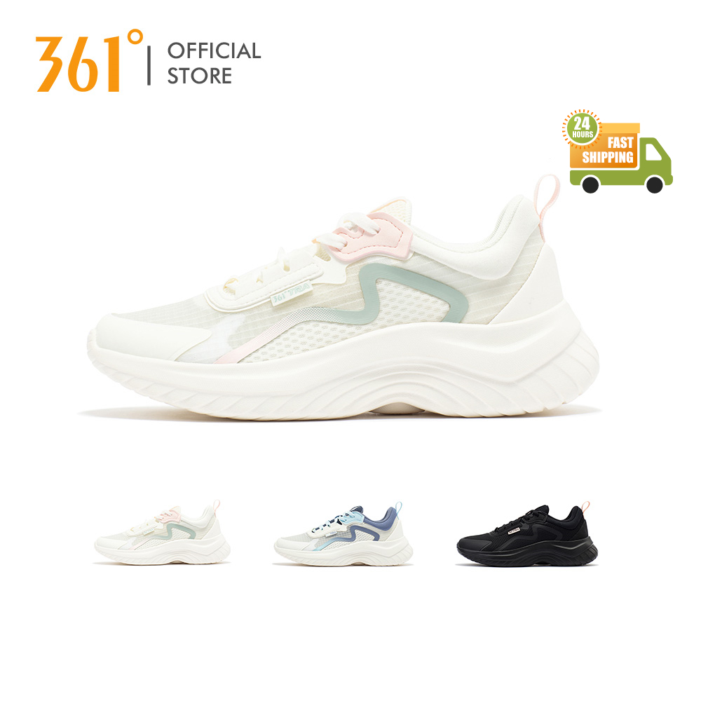 361 Degrees Soft Step 1.0 SE Sepatu Olahraga Lari Wanita untuk Komuter serta Outdoor yang Ringan Ber