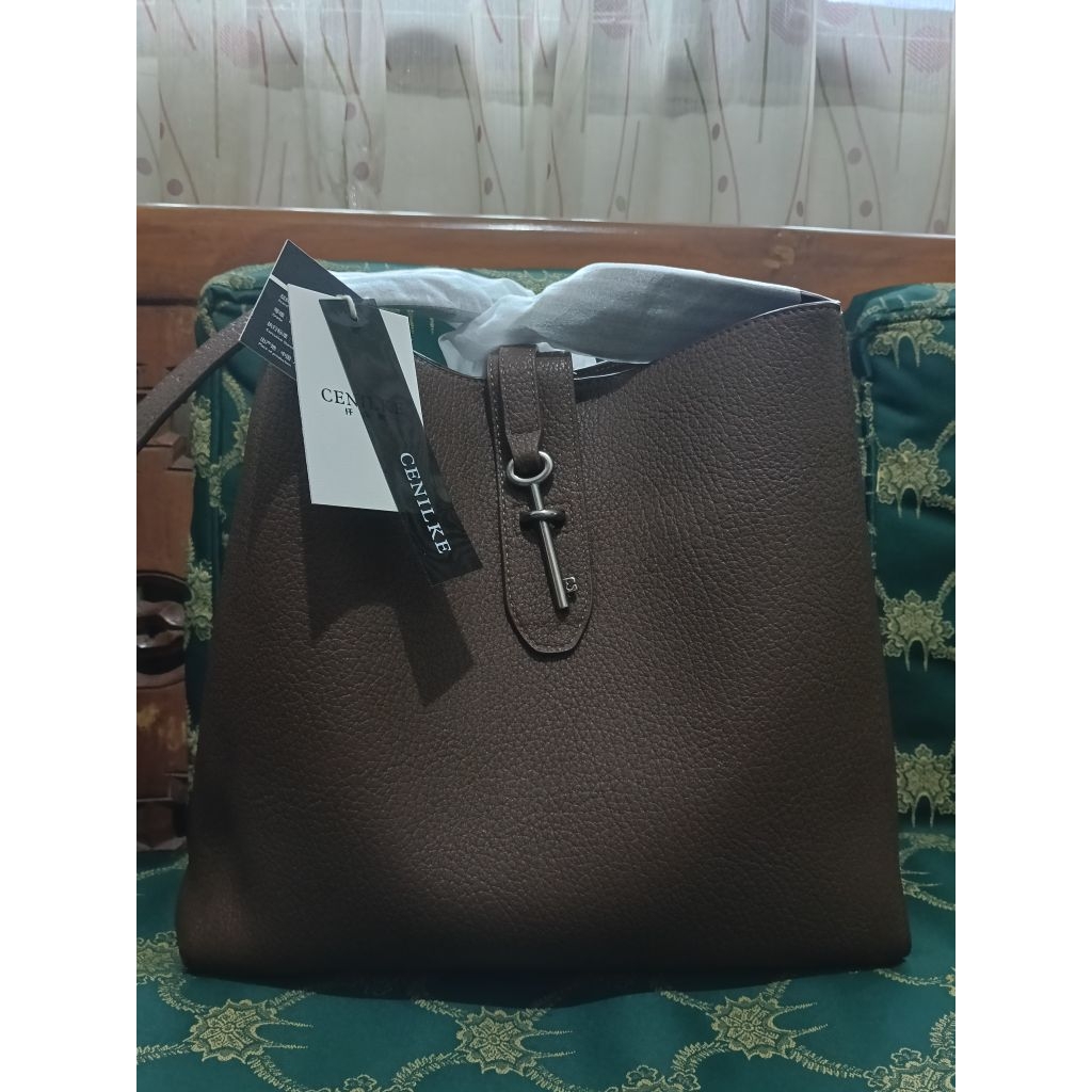 TAS FASHION MADELYN BAG CENILKE WARNA COFEE