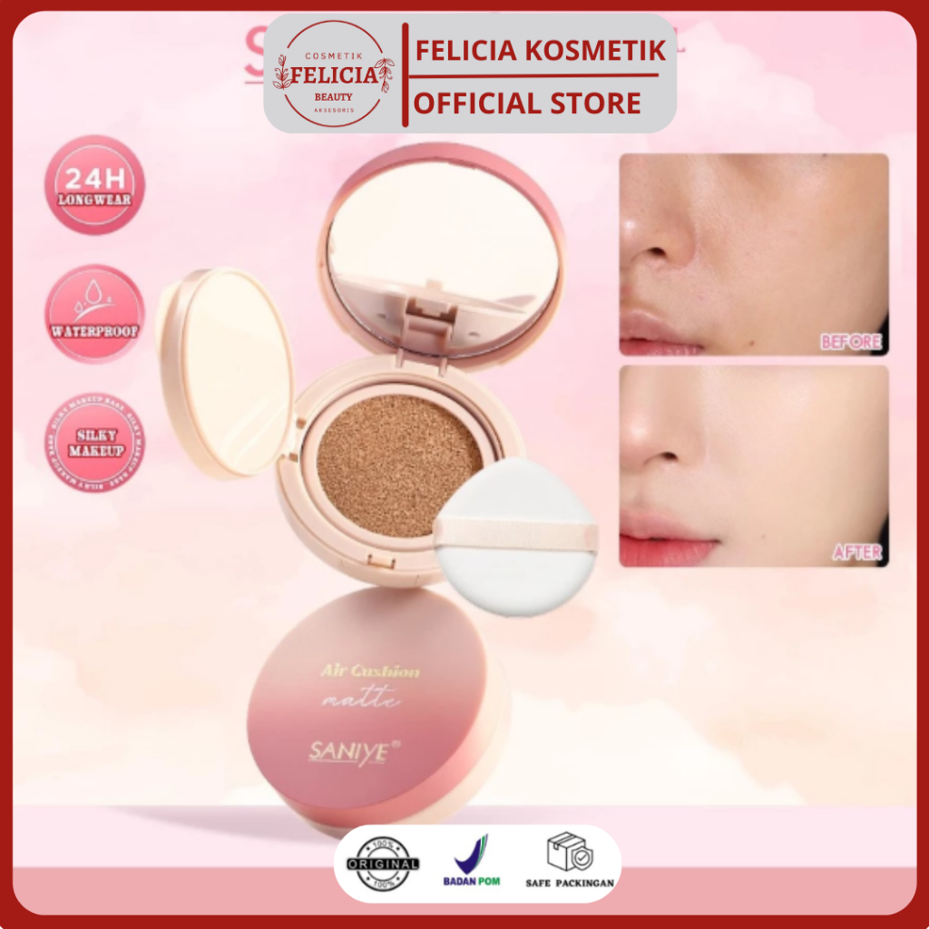 SANIYE [R6034] Oily Skin High Coverage Cushion Air Cushion Matte Finish Waterproof Oil Control Cushi