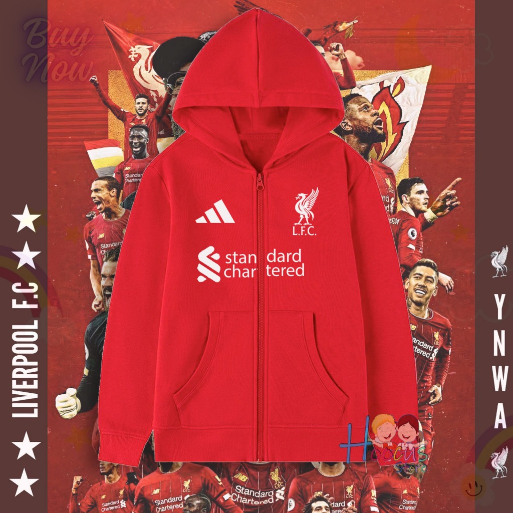 Jaket Zipper Anak Team Bola Liverpool Championship UCL - Jaket Sweater Resleting Liverpool