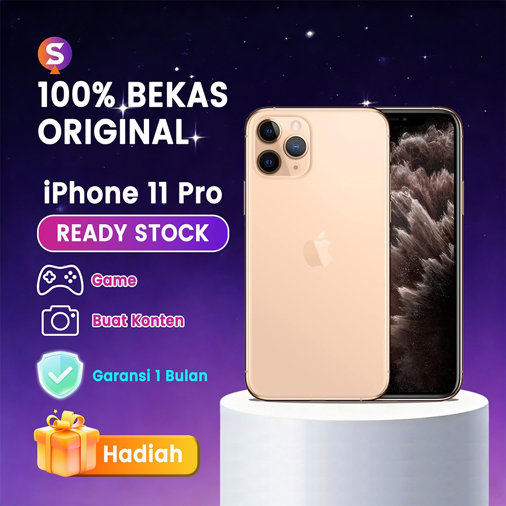 iPhone 11 PRO Versi WiFi 64GB/256GB/512GB Second Original Inter HP ke 2 Baru 99% Foto/Live/Game