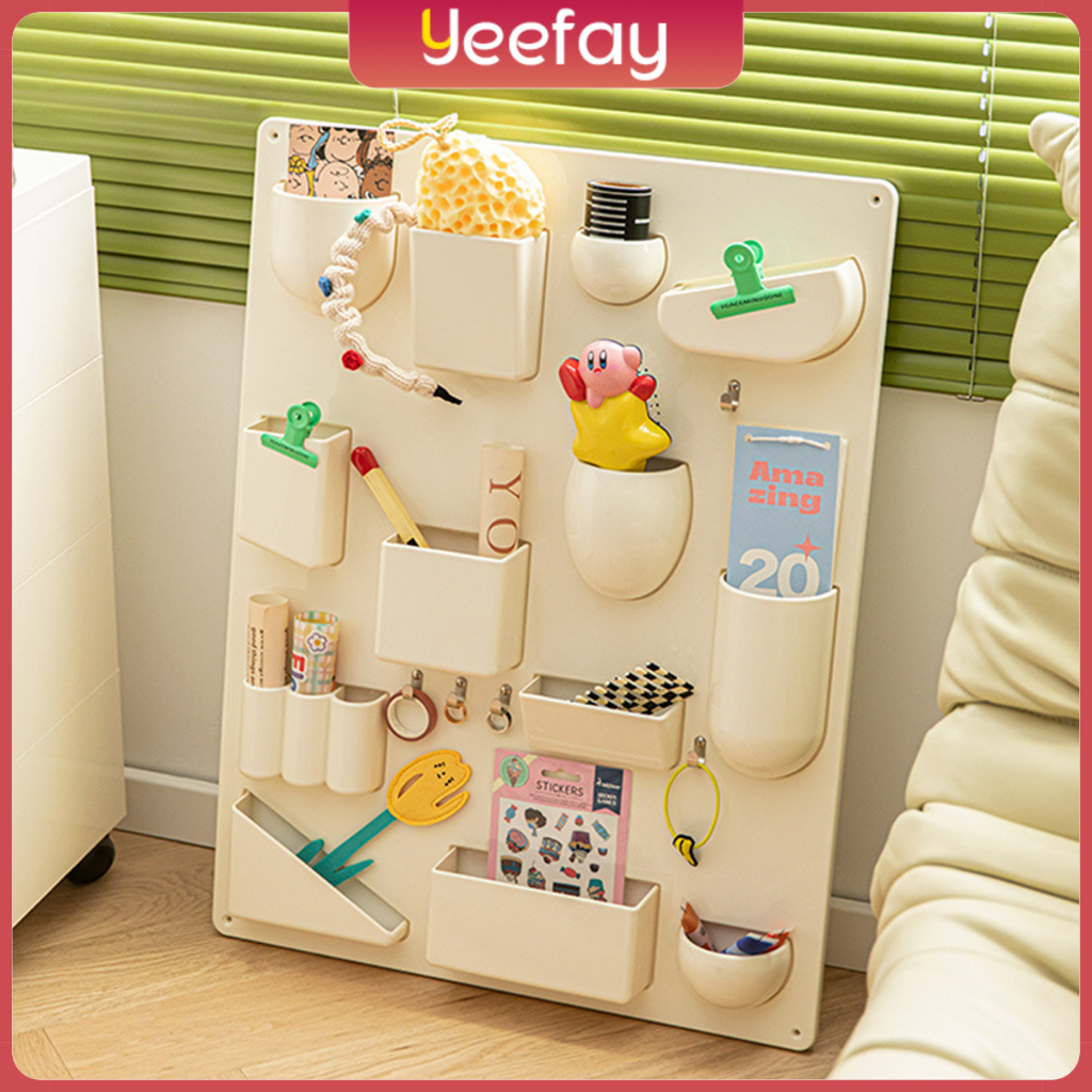 Rak Dinding Penyimpanan Multifungsi Gaya Aesthetic Ins Nordik - Rak Meja Tempat Pulpen Dekorasi Dind