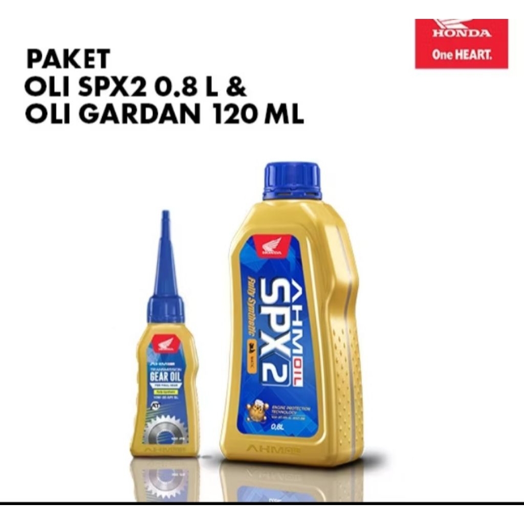 [ORI] Paket Oli AHM SPX2 800ml - Fully Synthetic + Gardan spx 2