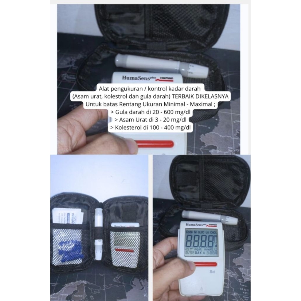 Alat monitor 3in1 darah Humasens