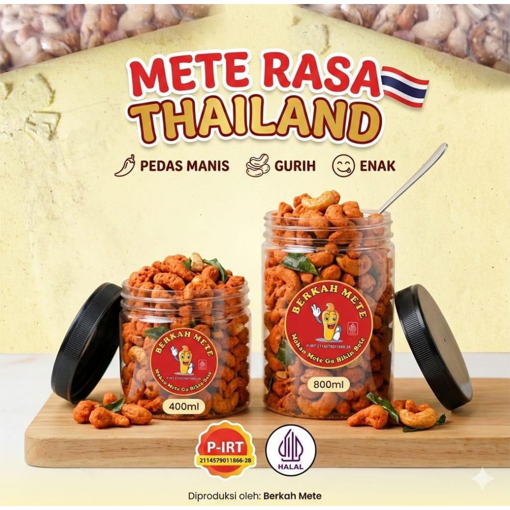 Kacang Mete Thailand Toples Tabung