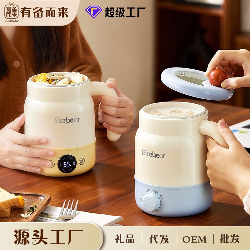 Pemanas Air Teko Listrik Portable Dengan Pemanas Mobil Electric Thermos 800ml Gelas Termos Ibu dan b