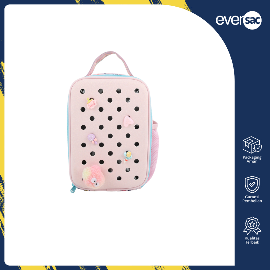 EVERSAC LUNCH BAG PINK UNICORN WITH CHARM