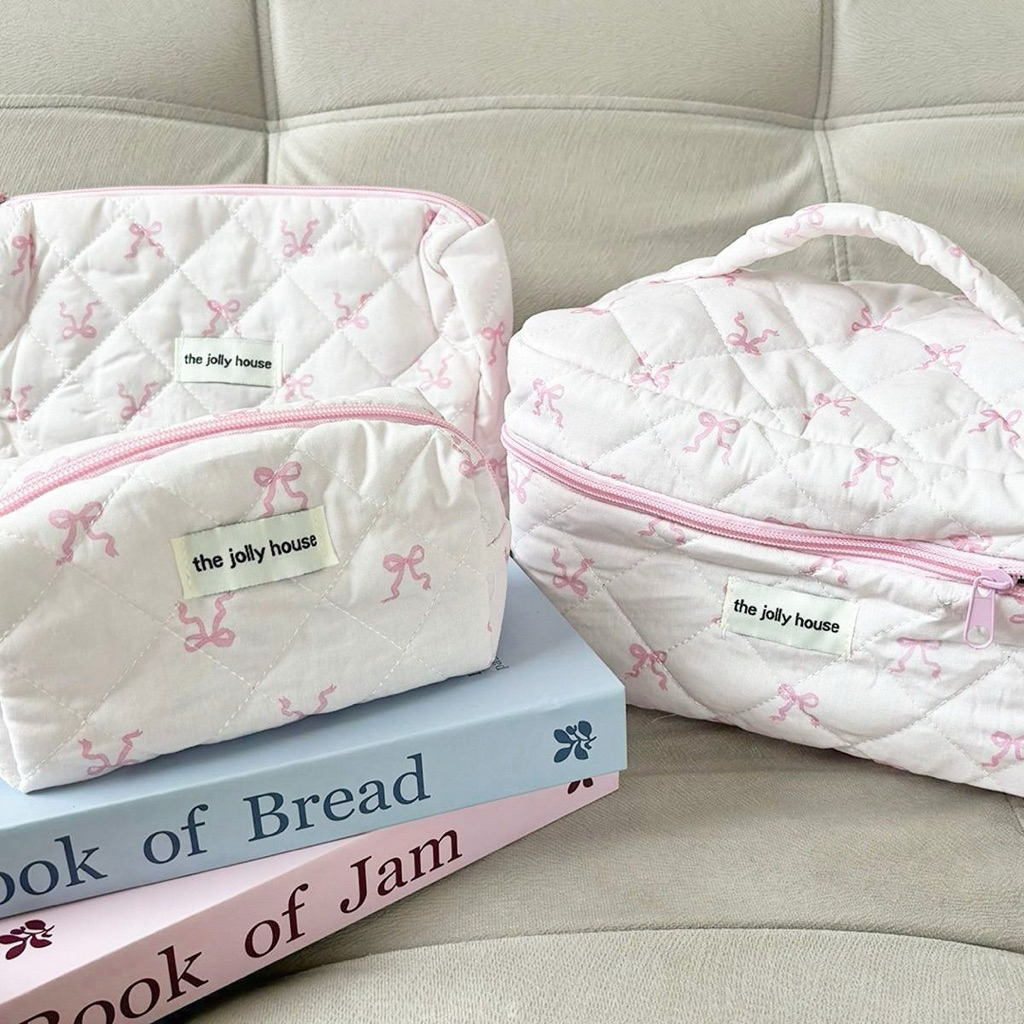 Mocorie - Eclisne Coquette Pouch / Pouch Makeup Coquette / Ribbon Pouch / Pouch Skincare Pita / Trav