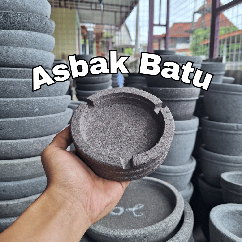 Asbak Batu Merapi Semua Ukuran | Asbak Batu Alam Asli Pengrajin Magelang