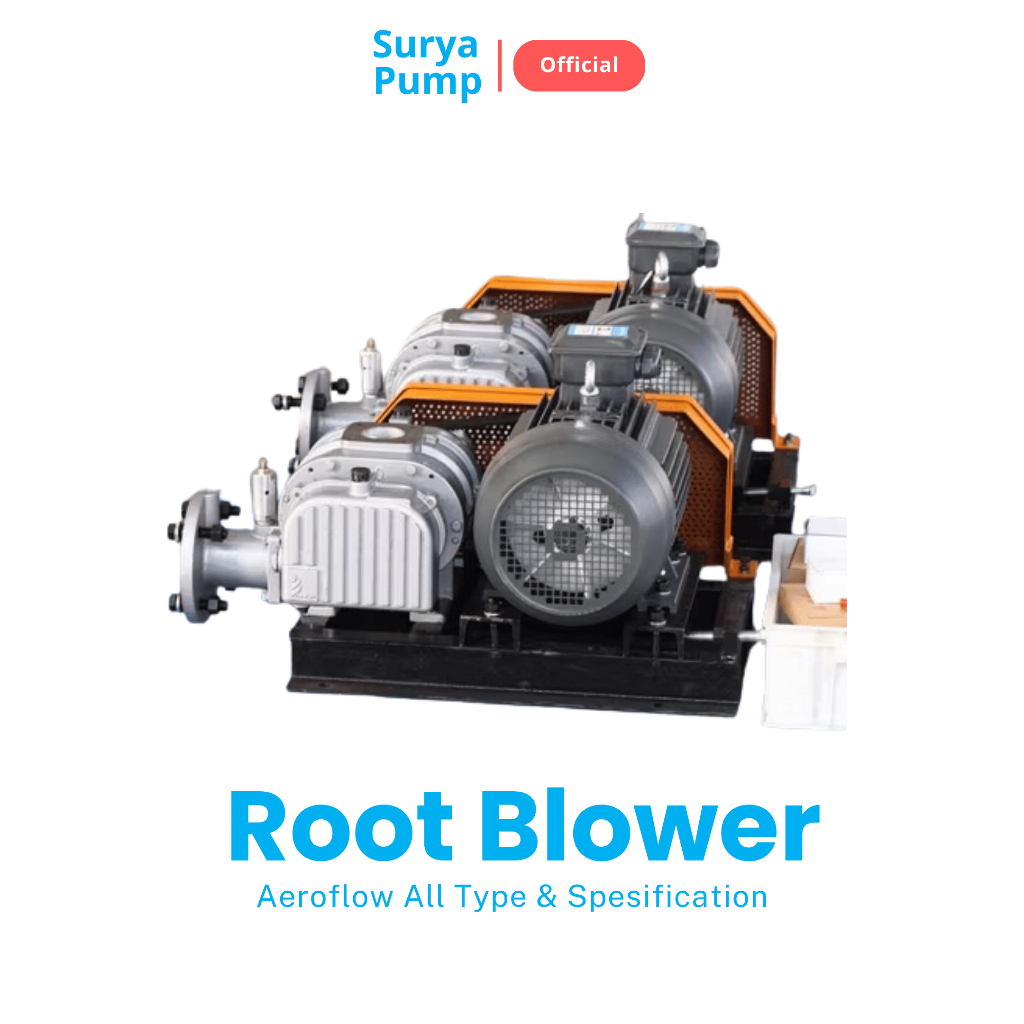 Root Blower Aeroflow RSS STP WWTP Aerasi Tambak Blower dan Accesories Murah