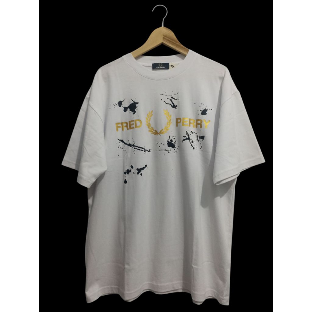 Kaos t-shirt FP Fred Perry putih sz XL 122-124*75