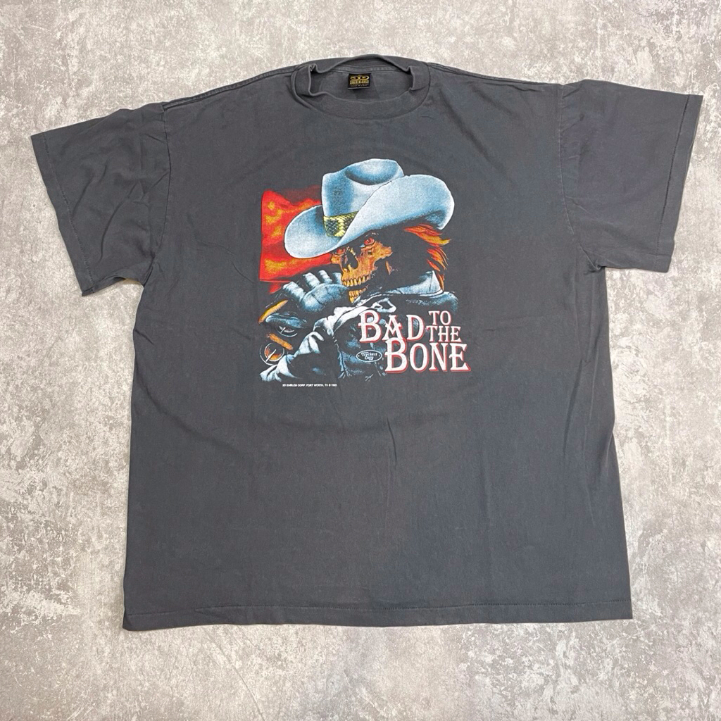 KAOS FADED BAD TO THE BORN SKULL TAG 3D EMBLEM