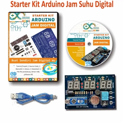 Starter Kit Arduino Jam Suhu Kelembaban Digital