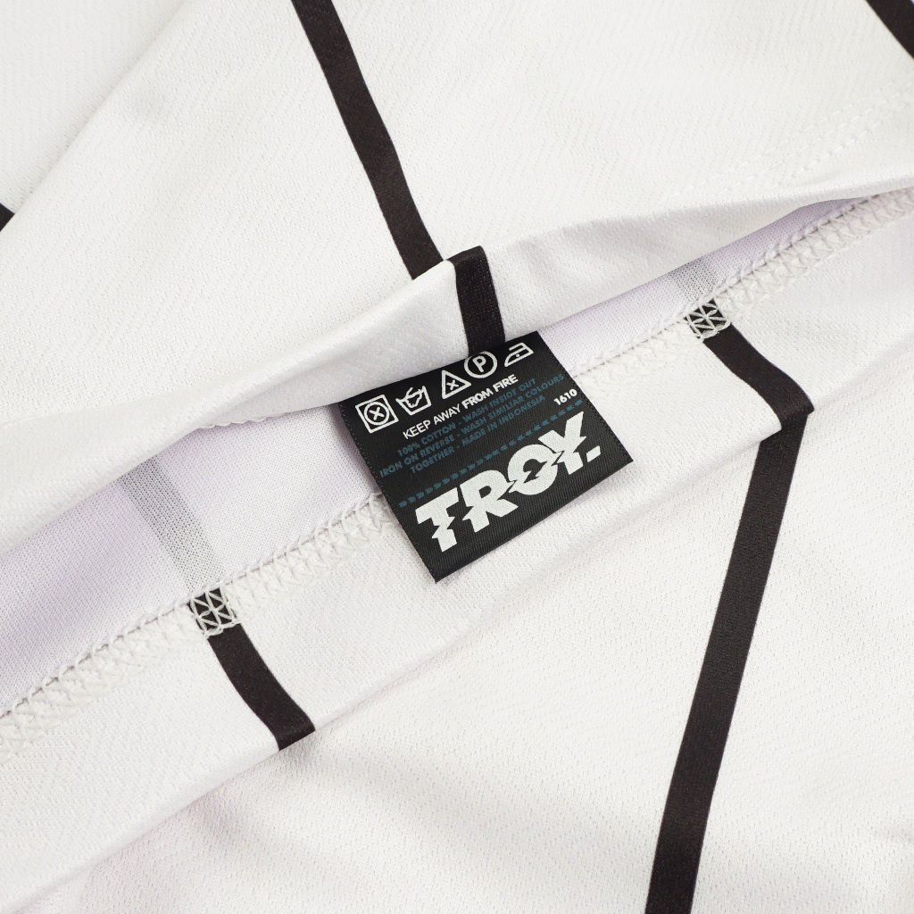 Troy Company Jersey White Unlocking Troy - Jersey Putih Garis Klasik Hitam JSM 3579