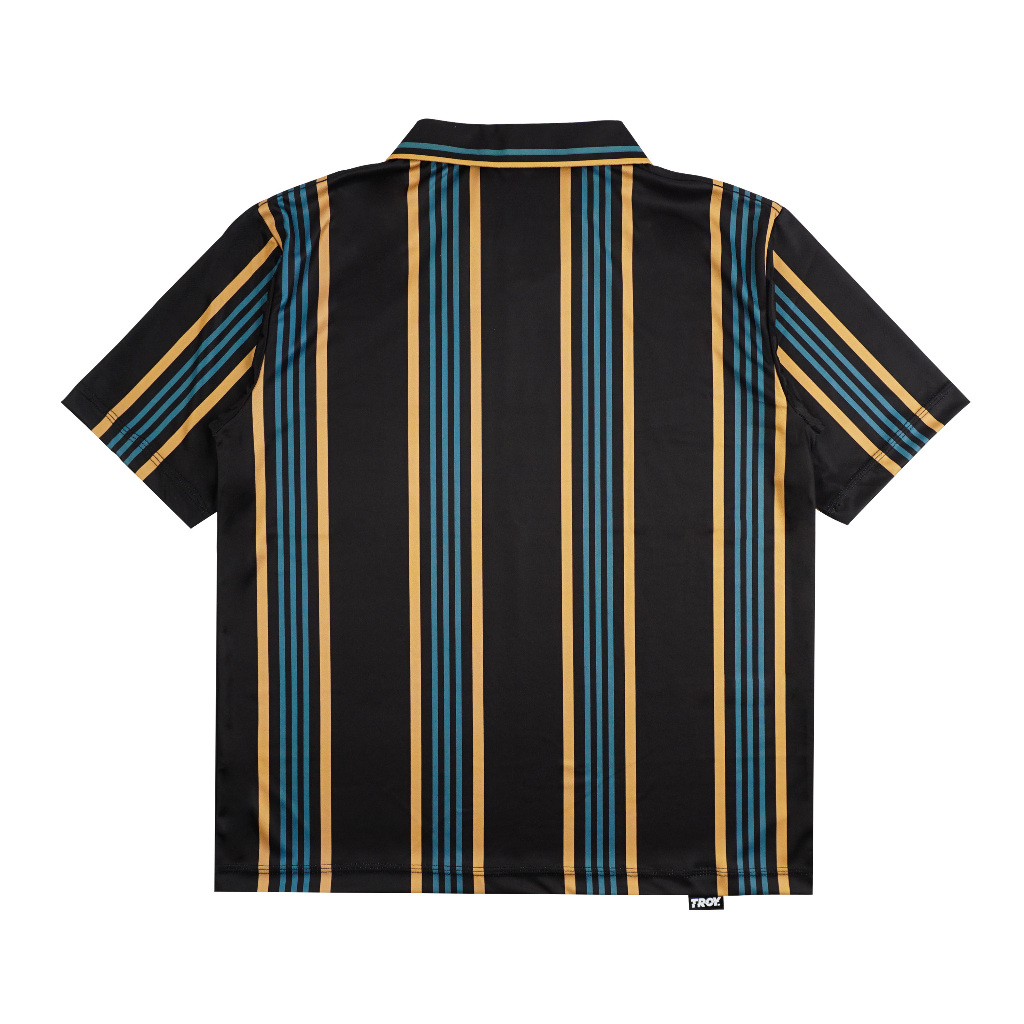 Troy Company Jersey Black Gold Blue Troyco - Jersey Klasik Garis Hitam Emas Biru JSM 3580