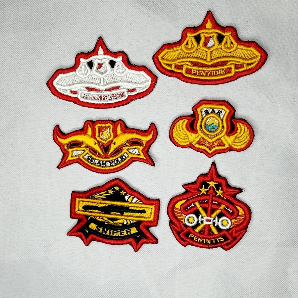 Wing Brivet Polri Bordir Timbul 3d Sar Sniper Selam Polri Penyidik Perintis