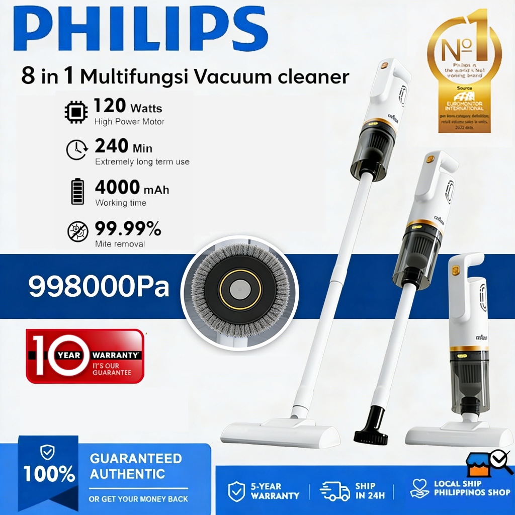 Philips vacuum cleaner penyedot debu 8 in 1 Vacum Cleaner Portable Penghapusan tungau