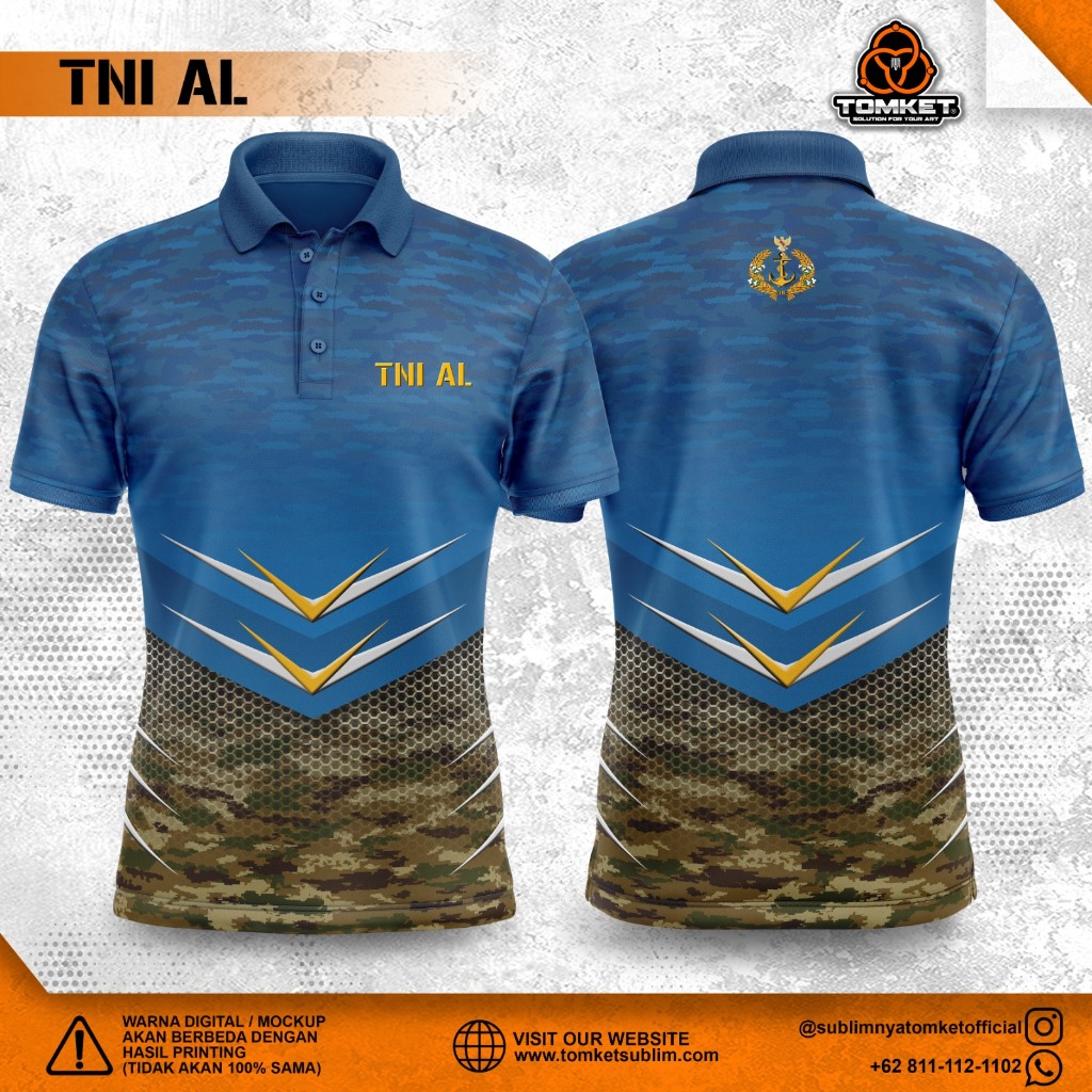 Baju Jersey Full Printing TNI AL-13