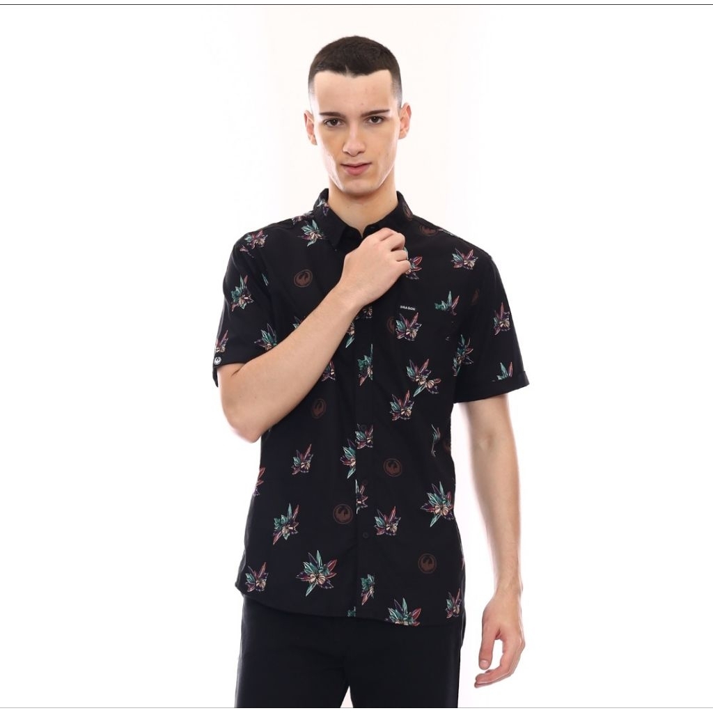 Kemeja Pendek Dragon Alliance Iyawata Black Original