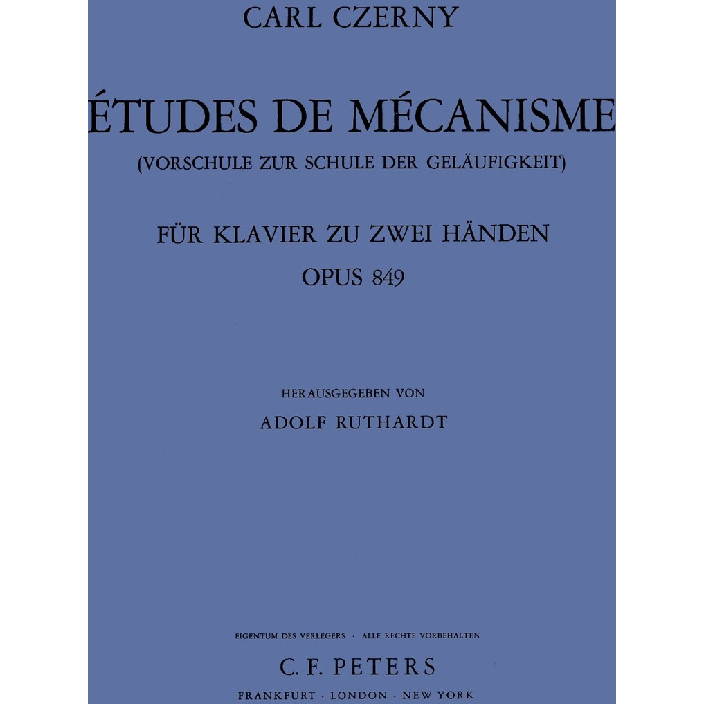 Buku Piano Czerny Op.849 - Etudes de Mechanisme