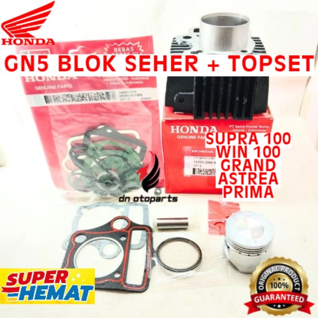 BLOK SEHER + TOPSET HONDA KODE GN5, BLOK SEHER + TOPSET SUPRA 100, BLOK SEHER + TOPSET WIN 100, BLOK