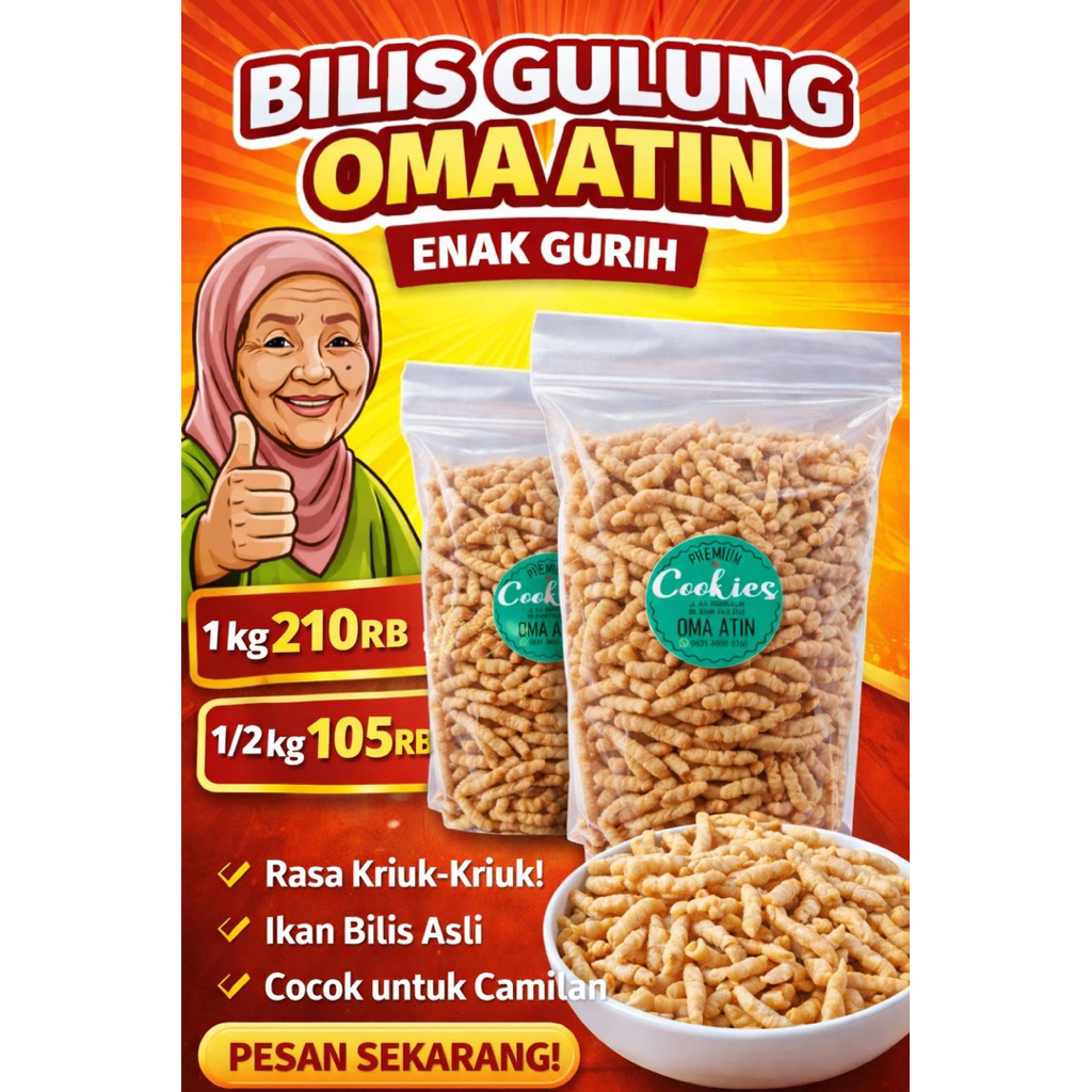 Bilis Gulung (Cemilan khas Tanjungpinang)