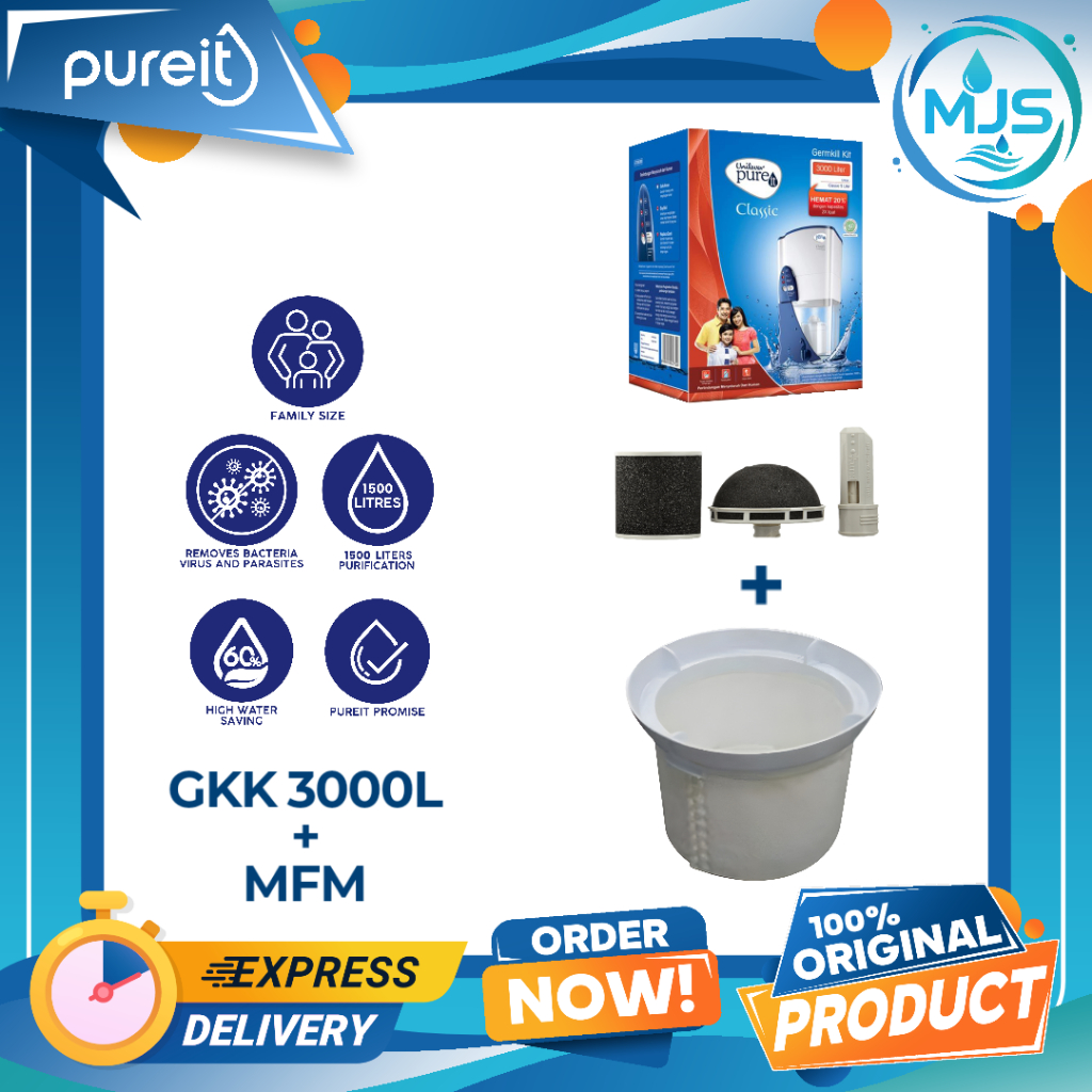Unilever Pureit Filter Pengganti GKK 3000L + MFM Untuk Unilever Pureit Classic 9L