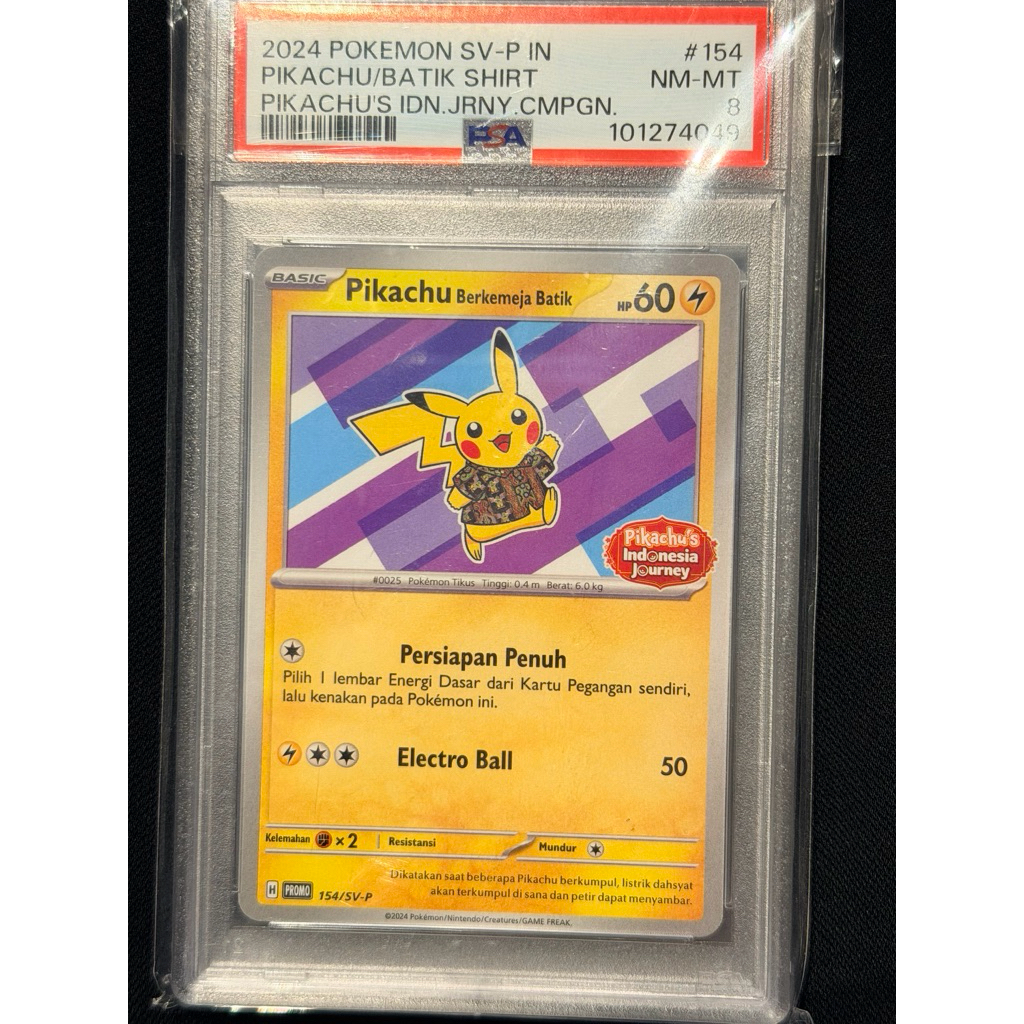 pikachu batik psa 8