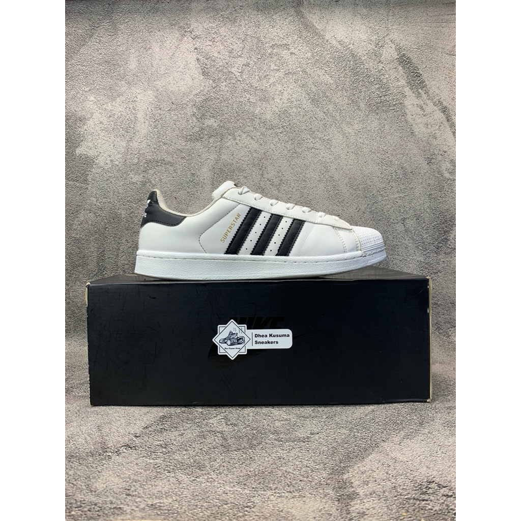 Sepatu Second  Adidas Superstar White Black  Size 41 1/3  Original Guarantee 100%