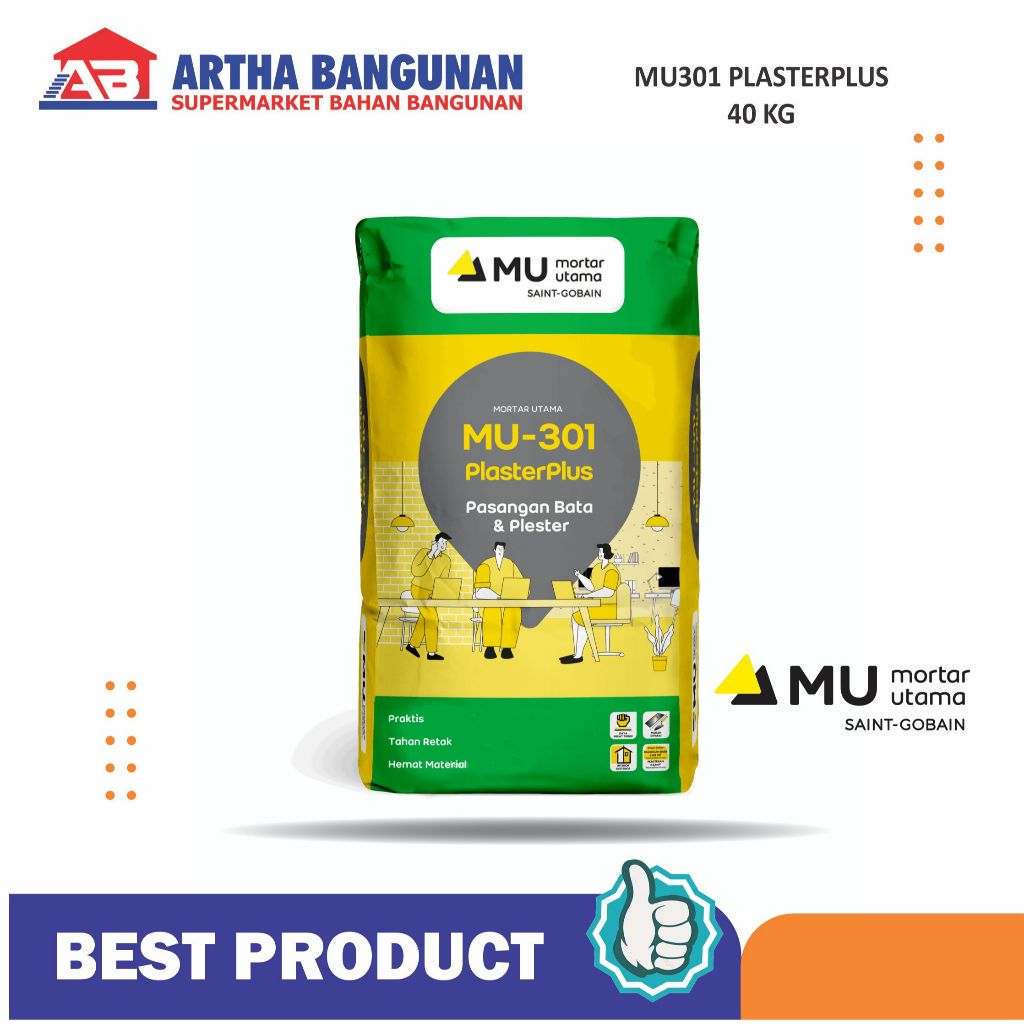 MU 301 PLASTER PLUS ABU MUDA 40KG