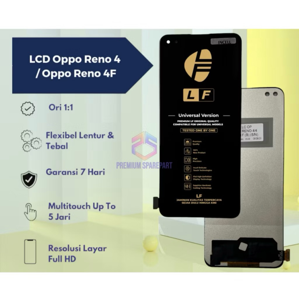 LIFE FUTURE LCD Oppo Reno 4 / Oppo Reno 4F Fullset Touchscreen / LCD LF (Bergaransi)