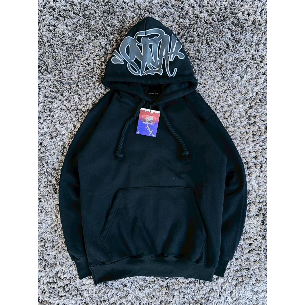 Set Hoodie Jogger Pria Wanita Streetwear Hitam | Sweater Hoodie + Celana Training Jogger Unisex Teba