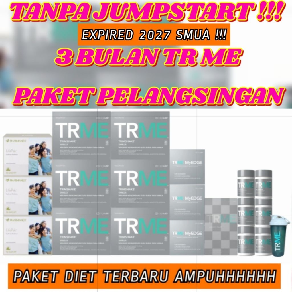 TANPA JUMPSTART  3 BLN TR ME PAKET DIET TERBARU V2 nu    skin TR ME TWS TR90