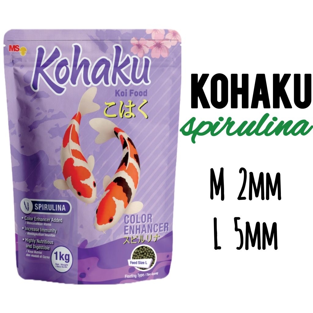KOHAKU SPIRULINA 1kg / kohaku pakan koi