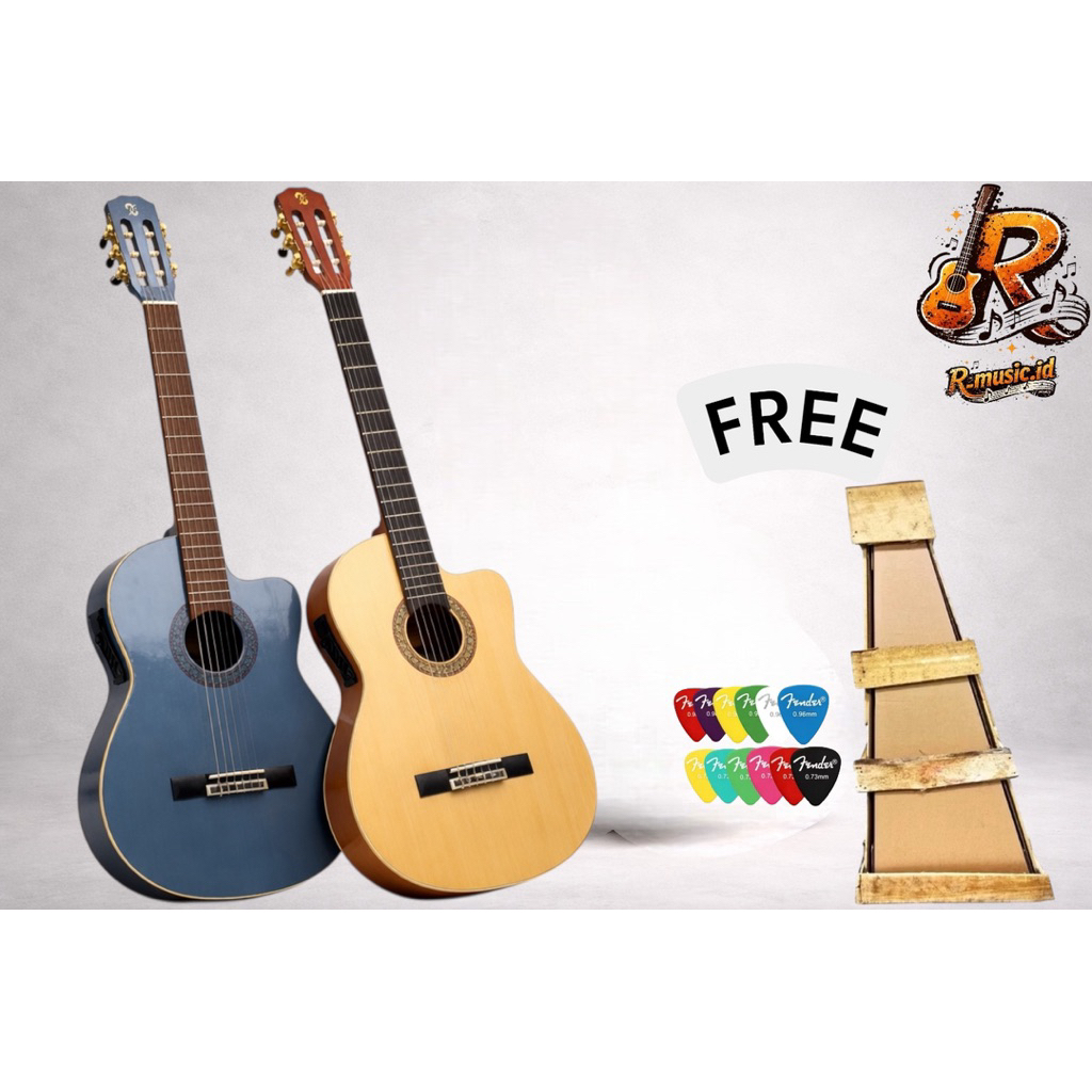 [ Paket murah ] Gitar Classic Nylon Elektrik Difergio Original Cutway Best Seller