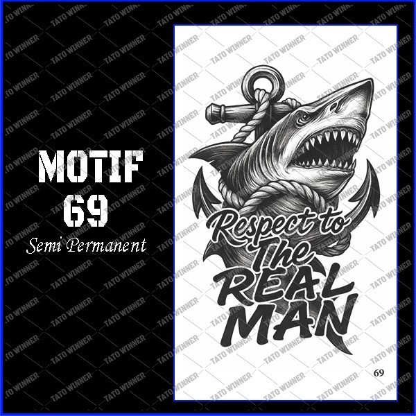 BERTATO-Stiker tato temporer semi permanen Seri GZ 69 / Tato temporer anti air semi permanen / Berta