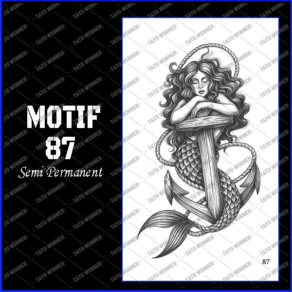 BERTATO-Stiker tato temporer semi permanen Seri GZ 87 / Tato temporer anti air semi permanen / Berta