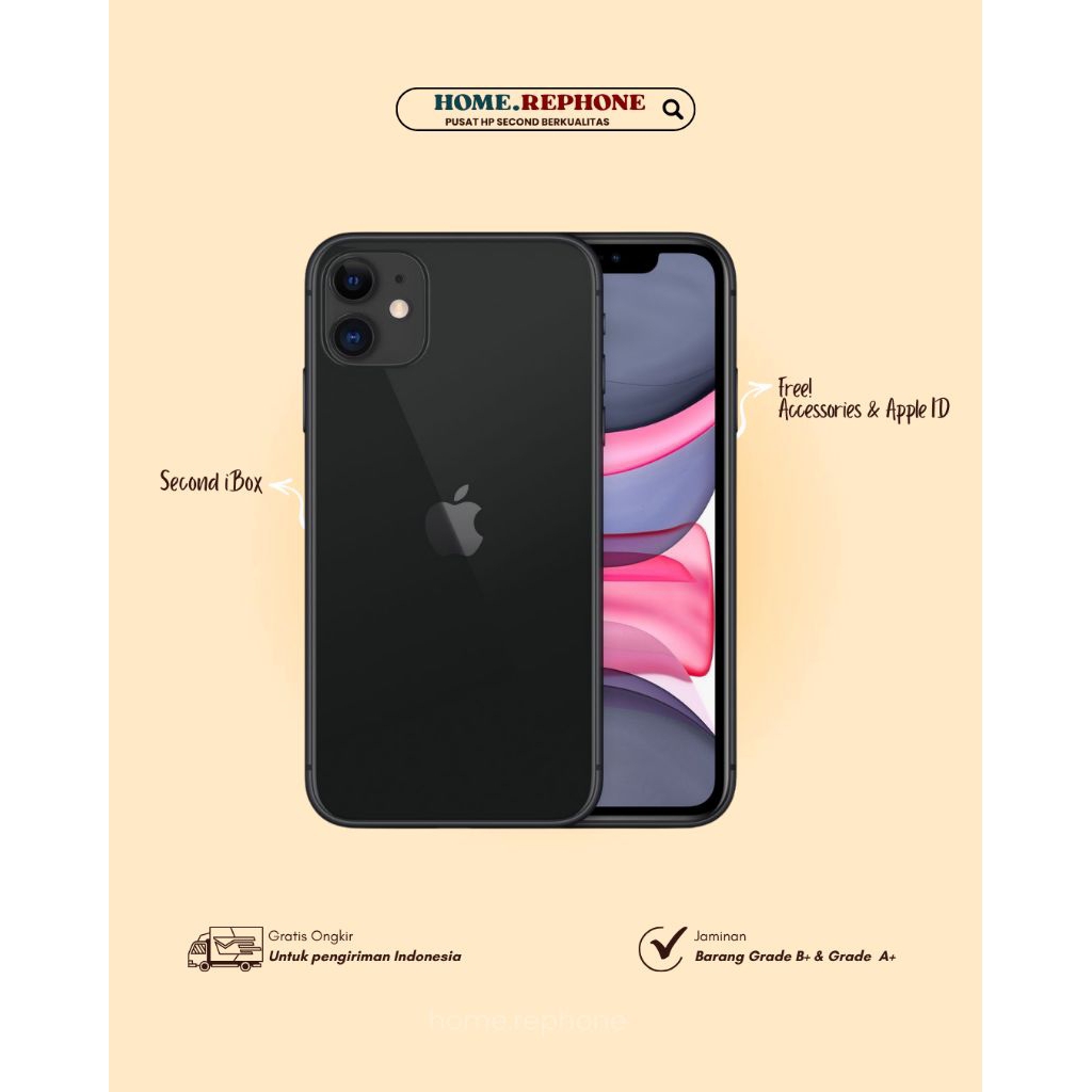 IPHONE 11 128GB FULLSET | SECOND RESMI IBOX