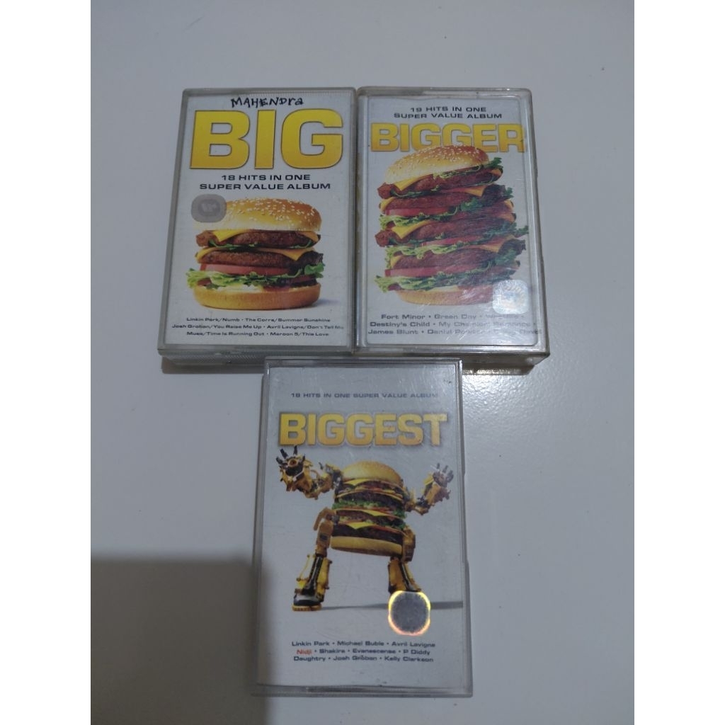 Kaset Original Kompilasi BIG - BIGGER - BIGGEST - SEPAKET  (LINKIN PARK, FORT MINOR, MCR, DLL)