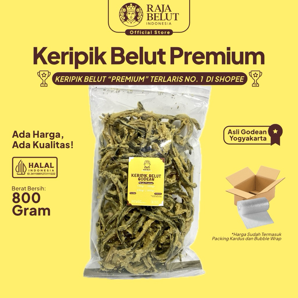 Keripik Belut Grade PREMIUM Asli Godean Yogyakarta | 800gr